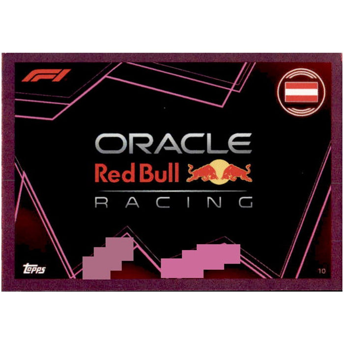 Oracle Red Bull Racing Logo, #10, Pink Parallel, 2023 Topps Turbo Attax Formula 1 Racing