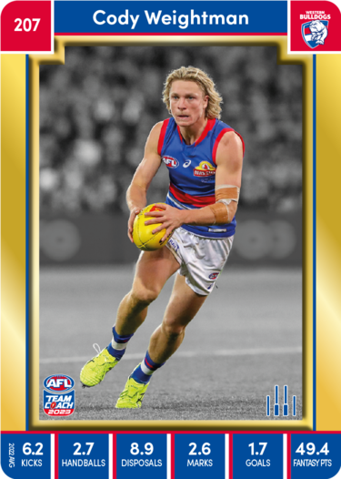 Cody Weightman,207, Gold Parallel, 2023 Teamcoach AFL