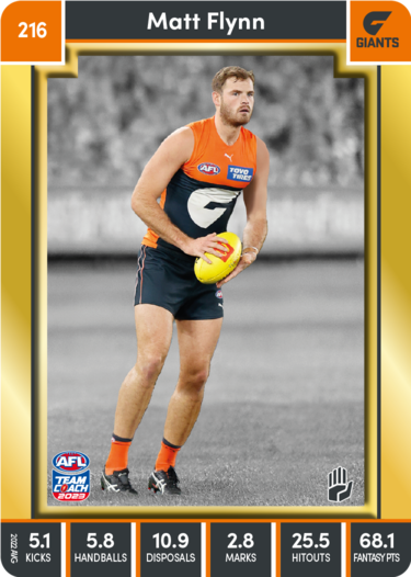 Matt Flynn, 216, Gold Parallel, 2023 Teamcoach AFL