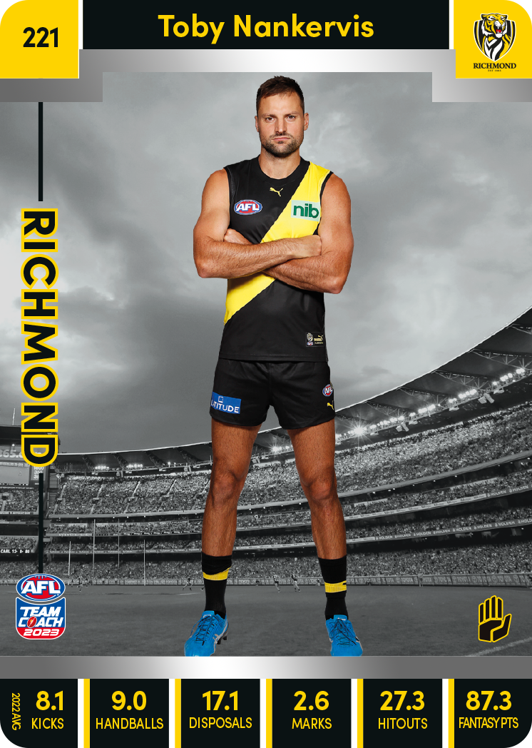 Toby Nankervis, 221, Silver Parallel, 2023 Teamcoach AFL