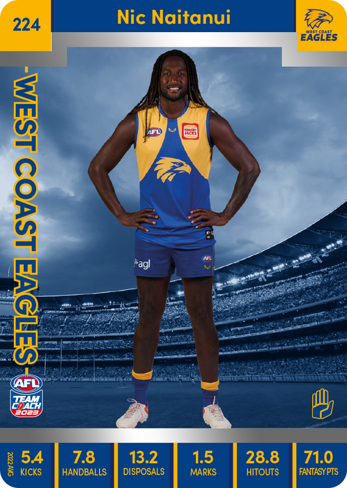 Nic Naitanui, 224, Silver Parallel, 2023 Teamcoach AFL