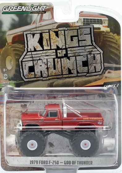 Kings of Crunch Monster Truck, 1979 Ford F-250 God of Thunder, 1:64 Diecast Vehicle