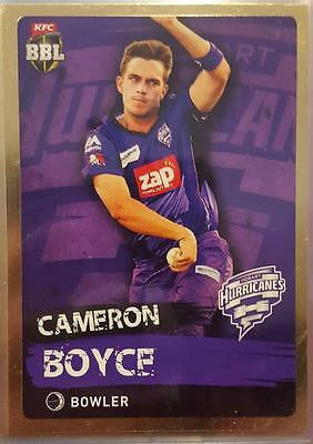 2015-16 Tap'n'play CA BBL 05 Cricket, Gold Parallel, C Boyce, Hurricanes, #92