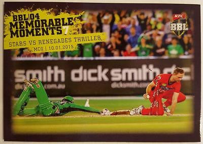 2015-16 Tap'n'play CA BBL 05 Cricket, Memorable Moments, Stars v Renegades