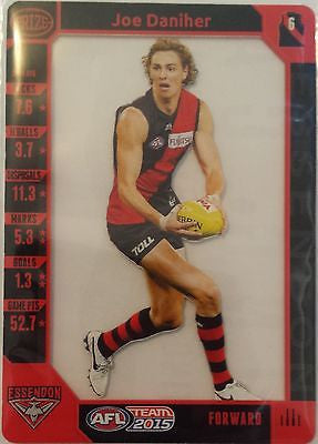 2015 Teamcoach Prize card, Joe Daniher, Essendon Bombers