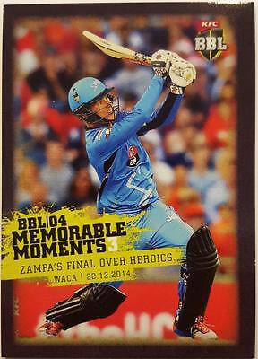 2015-16 Tap'n'play CA BBL 05 Cricket, Memorable Moments, Zampa's Final over