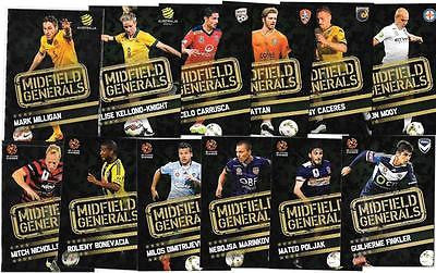 2015-16 Tap'n'play FFA A-League Soccer, Midfield Generals Set, # MG-01 to MG-12