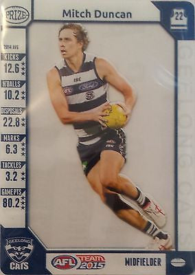2015 Teamcoach Prize card, Mitch Duncan, Geelong Cats