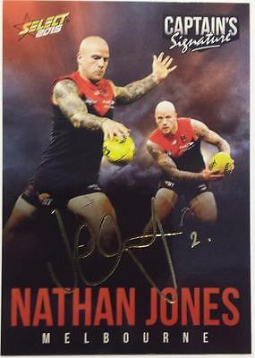 2015 Select AFL, Captains Signature Card, Nathan Jones, Melbourne Demons