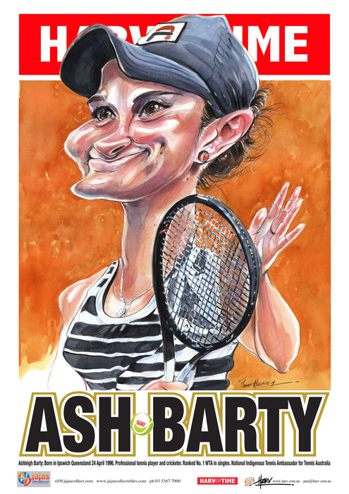 Ash Barty, Tennis, Harv Time Poster