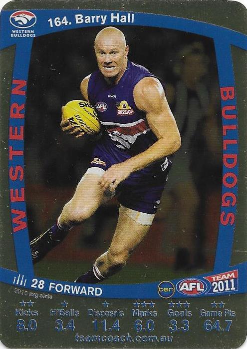 Barry Hall, Gold, 2011 Teamcoach AFL