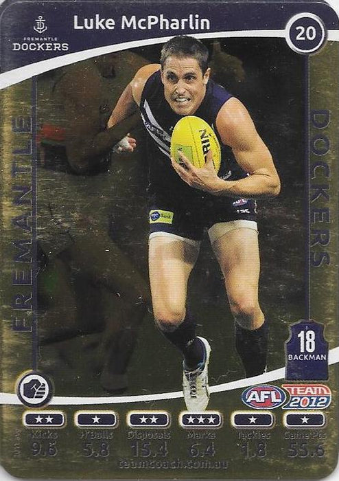 Luke McPharlin, Gold, 2012 Teamcoach AFL