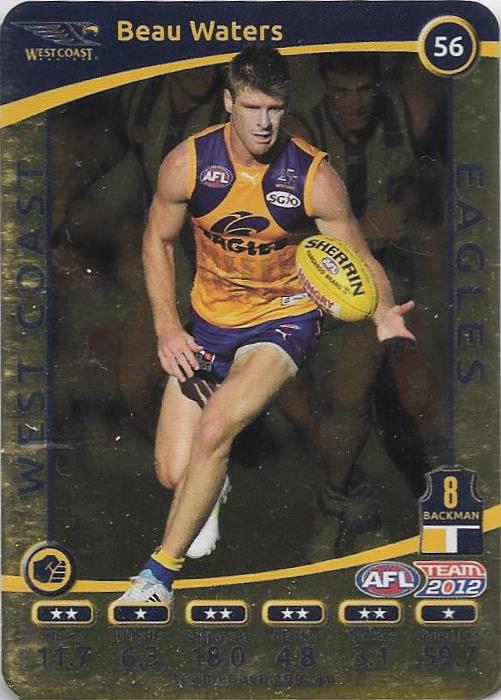 Beau Waters, Gold, 2012 Teamcoach AFL