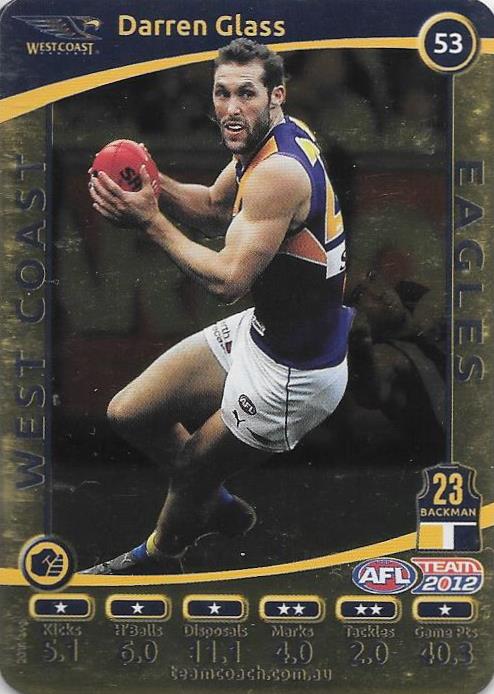 Darren Glass, Gold, 2012 Teamcoach AFL