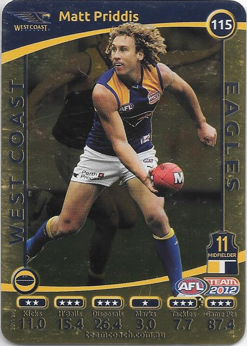 Matt Priddis, Gold, 2012 Teamcoach AFL