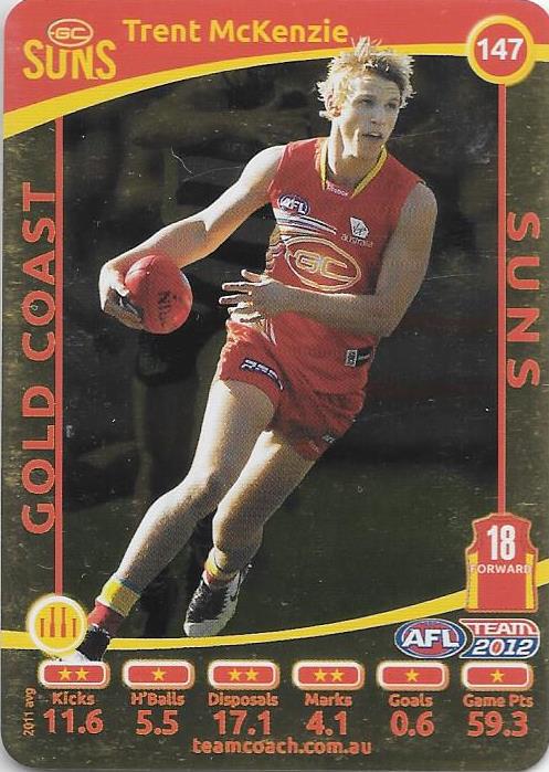 Trent McKenzie, Gold, 2012 Teamcoach AFL