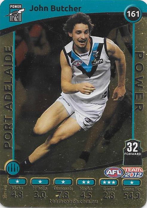 John Butcher, Gold, 2012 Teamcoach AFL