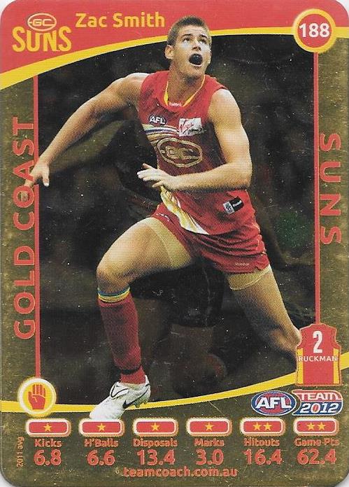 Zac Smith, Gold, 2012 Teamcoach AFL