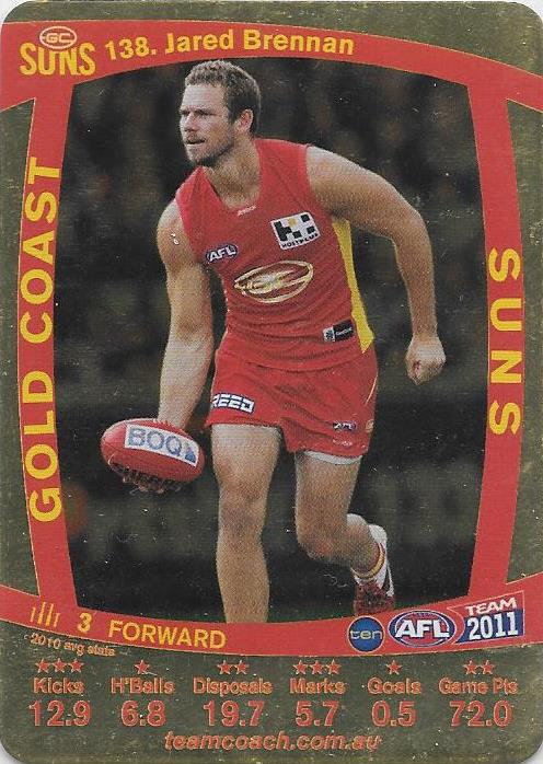 Jared Brennan, Gold, 2011 Teamcoach AFL