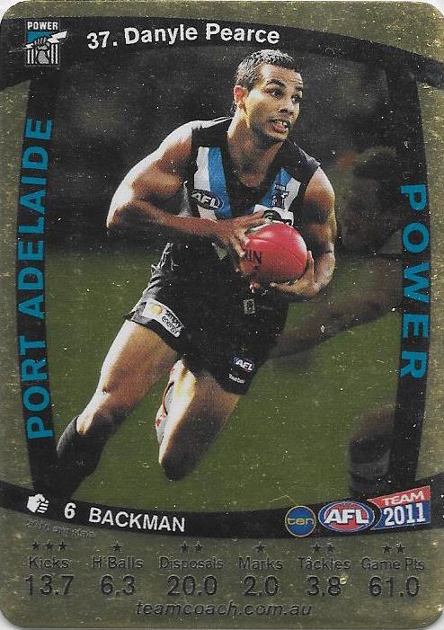 Danyle Pearce, Gold, 2011 Teamcoach AFL
