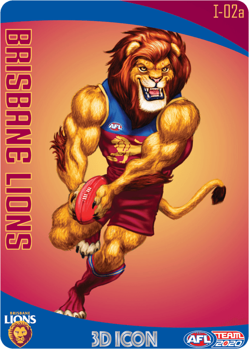 Brisbane Lions Mascot, 3D Icon, 2020 Teamcoach AFL
