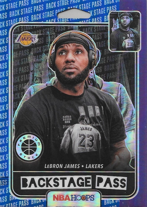 Lebron James, Backstage Pass Blue Prizm, 2019-20 Panini Hoops Premium Stock Basketball NBA