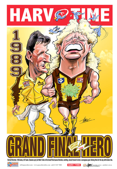 Dermott Brereton, Grand Final Hero Harv Time Poster