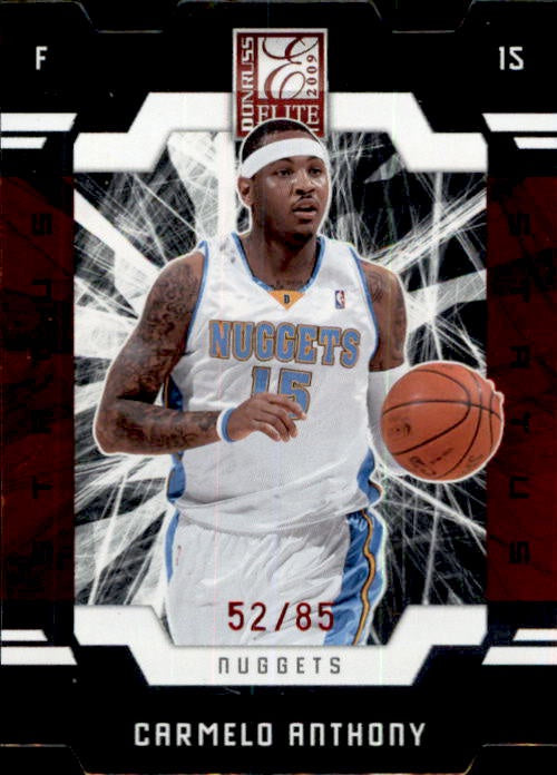 Carmelo Anthony, Red Die Cut Status, 2009-10 Donruss Elite Basketball NBA