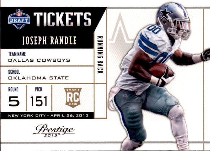 Joseph Randle, RC, Tickets, 2013 Panini Prestige Football NFL