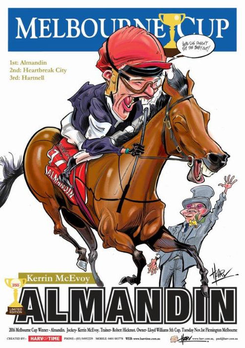 Almandin, 2016 Melbourne Cup, Harv Time Poster