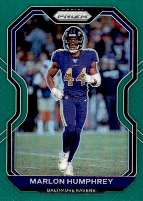 Marlon Humphrey, Green Prizm, 2020 Panini Prizm Football NFL