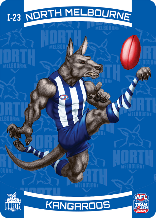 North Melbourne Kangaroos Mascot, 3D Icons, 2021 Teamcoach AFL