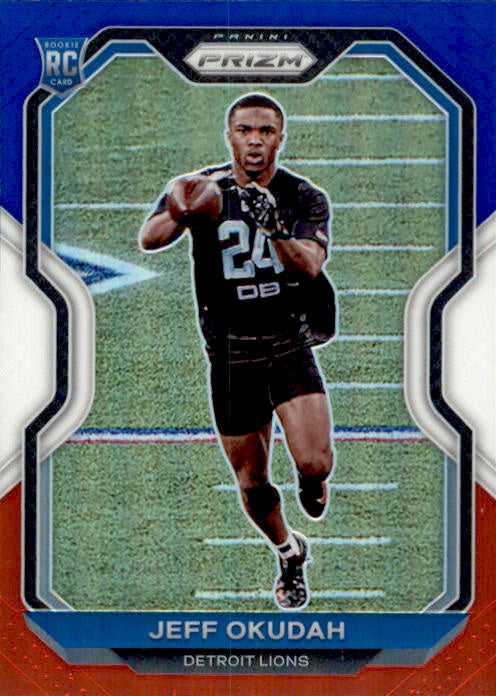 Jeff Okudah, RC, Red White Blue Prizm, 2020 Panini Prizm Football NFL