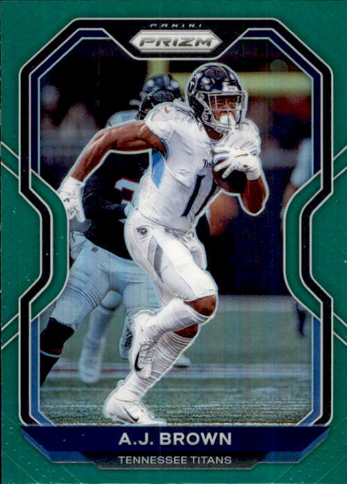 AJ Brown, Green Prizm, 2020 Panini Prizm Football NFL