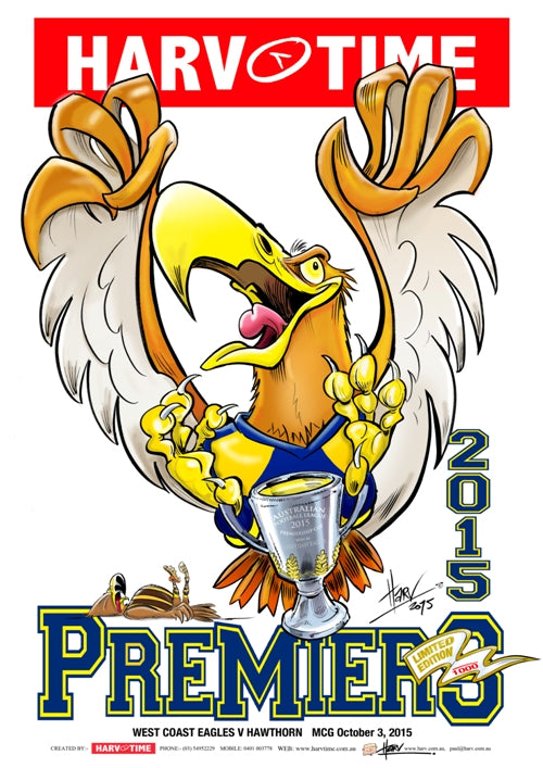 West Coast Eagles, 2015 Premiers, Harv Time Poster