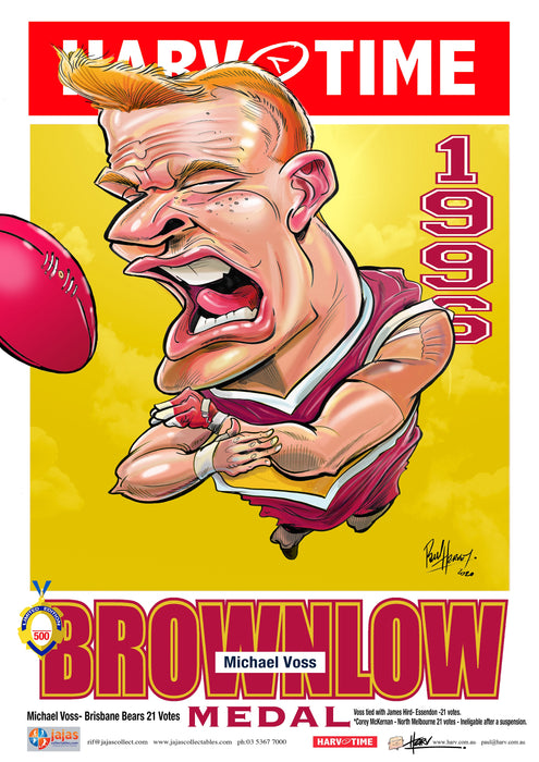 Michael Voss, 1996 Brownlow, Harv Time Poster