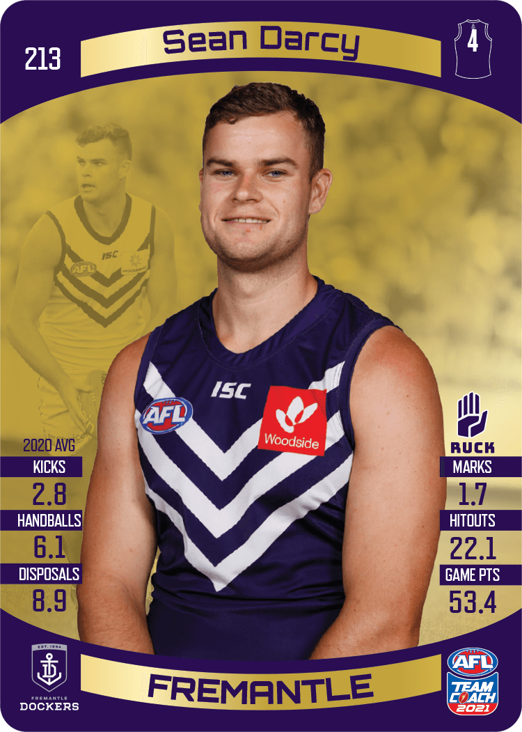 Sean Darcy, Gold, 2021 Teamcoach AFL