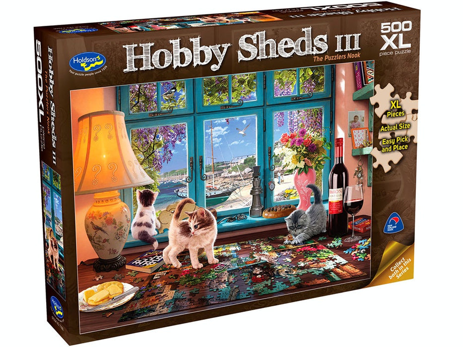HOBBY SHEDS III, The Puzzlers Nook, 500XL Piece Jigsaw Puzzle