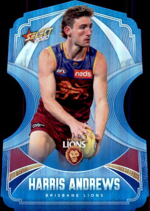 Harris Andrews, Ice Blue Diecuts, 2020 Select AFL Footy Stars