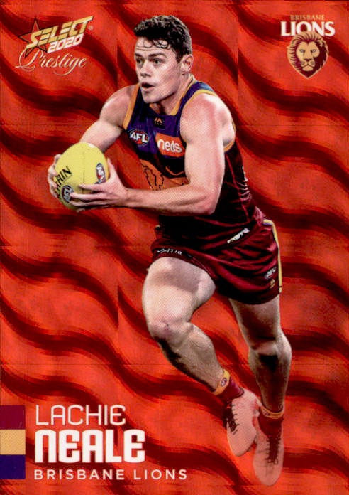 Lachie Neale, Red Parallel, 2020 Select AFL PRESTIGE Footy Stars