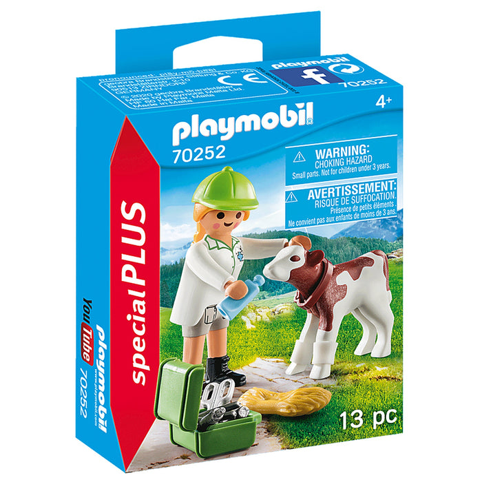 Playmobil 70252 -  Vet with Calf