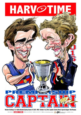 Western Bulldogs, 2016 Premiership Captain Harv Time Poster