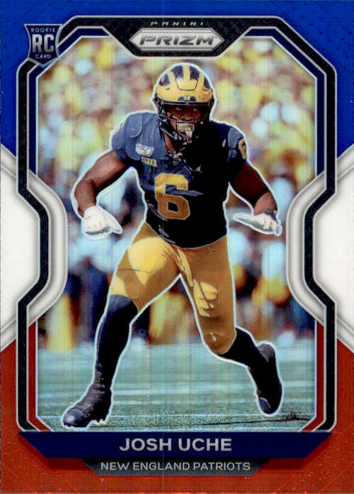Josh Uche, RC, Red White Blue Prizm, 2020 Panini Prizm Football NFL