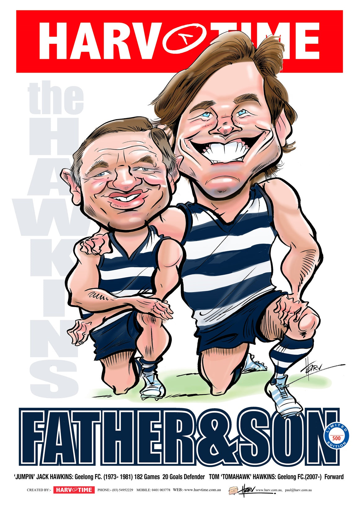 Hawkins Father & Son Harv Time Poster