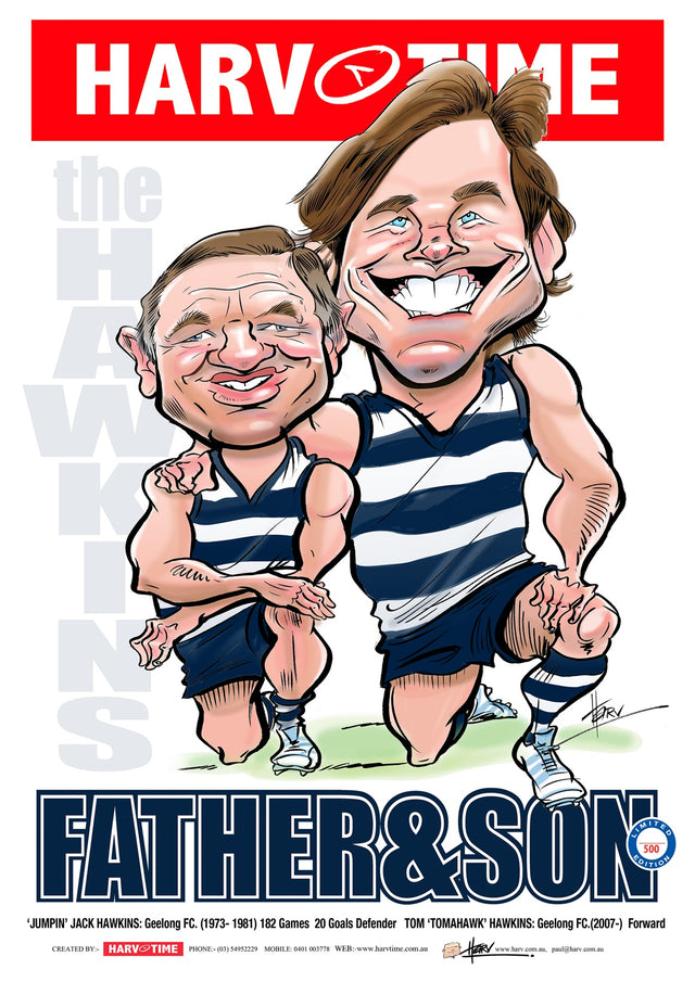 Hawkins Father & Son Harv Time Poster