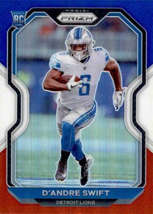 D'andre Swift, RC, Red White Blue Prizm, 2020 Panini Prizm Football NFL