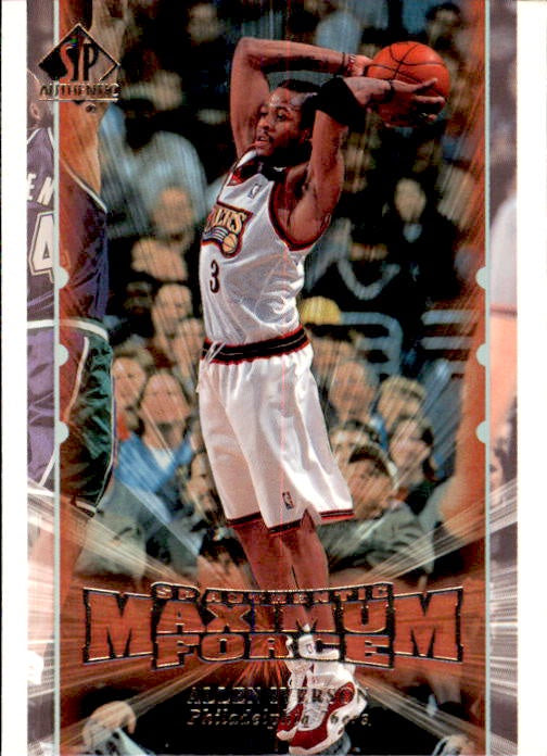 Allen Iverson, Maximum Force Holo, 1999-2000 UD SP Authentic Basketball NBA