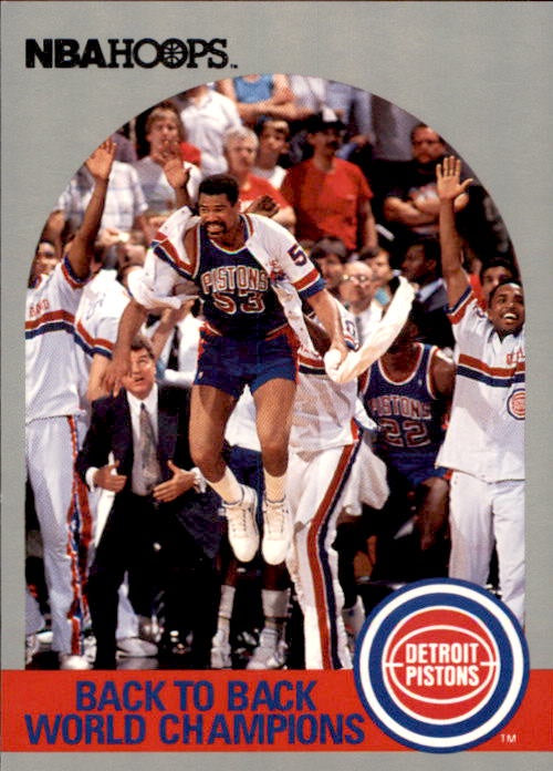 Detroit Pistons Back to Back World Champions, 1990-91 Hoops Basketball NBA