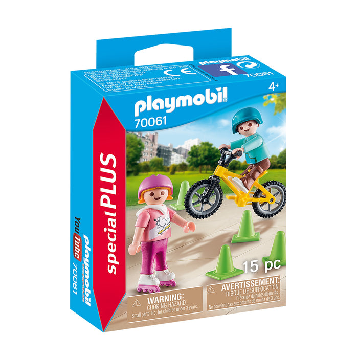 Playmobil 70061 - Children with Skates & Bike