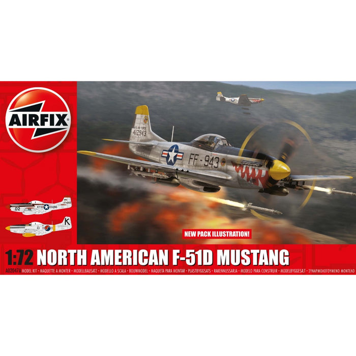 AIRFIX NORTH AMERICAN F-51D MUSTANG, 1:72 SCALE Model Kit